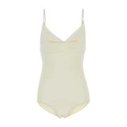 Magda Butrym Ivory Stretch Nylon Swimsuit White, Dam