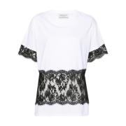 Ermanno Scervino Optisk Vit Svart Tshirt White, Dam