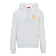 Hugo Boss Snygg Hoodie för Män White, Herr