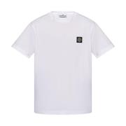 Stone Island Avslappnad Bomull T-shirt White, Herr