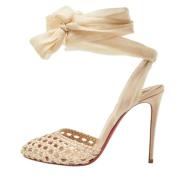 Christian Louboutin Pre-owned Pre-owned Tyg klackskor Beige, Dam