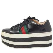 Gucci Vintage Pre-owned Laeder sneakers Black, Dam