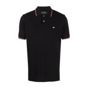 Emporio Armani Logo-print Polo Shirt Svart Black, Herr