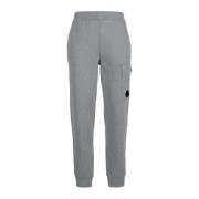 C.p. Company Diagonal Raised Fleece Cargo Sweatpants Gray, Herr