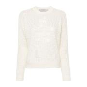 Golden Goose Vit Crewneck Sweatshirt i vitt White, Dam