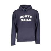 North Sails Bl Grafisk Huvtrja Sweatshirt Blue, Herr