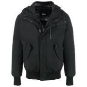 Mackage Nedfylld huva jacka med italiensk krage Black, Herr