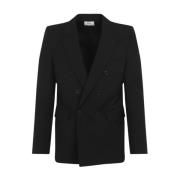 Saint Laurent Svart Jacka för Män Aw24 Black, Herr