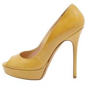 Jimmy Choo Pre-owned Pre-owned Laeder klackskor Yellow, Dam