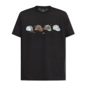 PS By Paul Smith Tryckt T-shirt Black, Herr