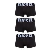 Diesel Trepack boxershorts med logotyp Black, Herr