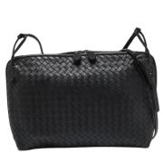 Bottega Veneta Vintage Pre-owned Laeder crossbodyvskor Black, Dam