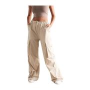 Aim'n Café Au Lait Windbreaker Parachute Pants Beige, Dam