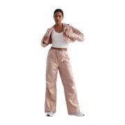 Aim'n Rose Metallic Plain Parachute Pants Pink, Dam