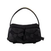 Simone Rocha Svart Nylon Utility Bow Crossbody Väska Black, Dam