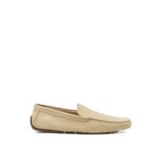 Bally Beige Läder Slip-On Skor Beige, Herr