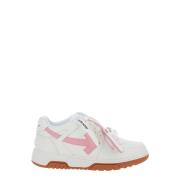 Off White Vita Lädersneakers Out of Office White, Dam