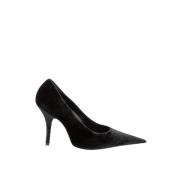 Balenciaga Elegant Svart Sammet Pumps Black, Dam