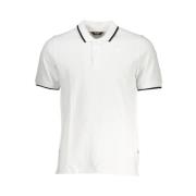 K-Way Stiligt vitt poloshirt med kontrastdetaljer White, Herr