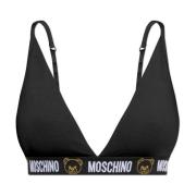 Moschino Logo Bra Black, Dam