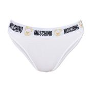 Moschino Logo Trosor White, Dam