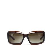 Chanel Vintage Pre-owned Plast solglasgon Brown, Dam