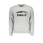 North Sails Elegant grå rund hals sweatshirt Gray, Herr