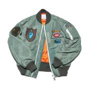 Sacai Lagerad Khaki Bomberjacka Green, Herr