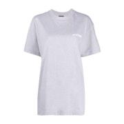 Jacquemus Logo Print Grå Bomull T-shirt Gray, Dam