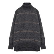 Brunello Cucinelli Tröja Turtleneck Gray, Dam