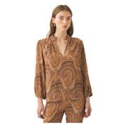 Antik Batik Printskjorta Rocio Brown, Dam