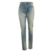 Yves Saint Laurent Vintage Pre-owned Denim jeans Blue, Dam