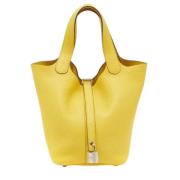 Hermès Vintage Pre-owned Laeder handvskor Yellow, Dam