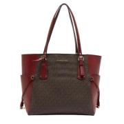 Michael Kors Pre-owned Pre-owned Belagd canvas handvskor Red, Dam