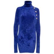 Balmain Pre-owned Pre-owned Stickat klnningar Blue, Dam