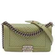 Chanel Vintage Pre-owned Laeder chanel-vskor Green, Dam