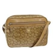 Celine Vintage Pre-owned Canvas axelremsvskor Beige, Dam