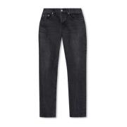 Saint Laurent Jeans med logopatch Black, Herr