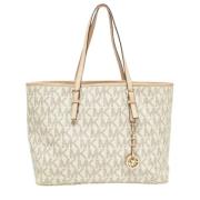 Michael Kors Pre-owned Pre-owned Belagd canvas totevskor Beige, Dam