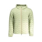 K-Way Eco Warm Hooded Jacket with Zipper Green, Herr