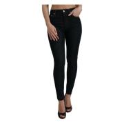 Dolce & Gabbana Blå Mid-Waist Stretch Denim Jeans Blue, Dam