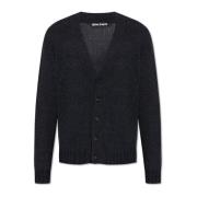 Palm Angels Cardigan med logotyp Gray, Herr