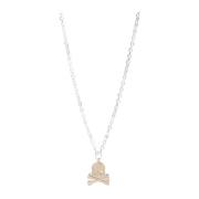 Mastermind World Charm Necklace i Silver Guld Gray, Herr