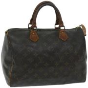 Louis Vuitton Vintage Pre-owned Canvas handvskor Brown, Dam