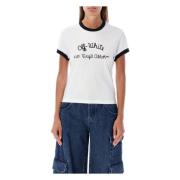 Off White Scripte Tipe T-Shirt Vit Svart White, Dam