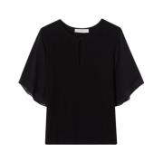 Busnel Merinoull Lagersleeve Topp Black, Dam