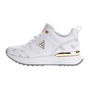 Guess Vita Sneakers med Laminerat Insats White, Dam