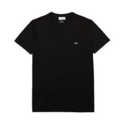 Lacoste Svart Bomull T-shirt Th6709-00 Black, Herr