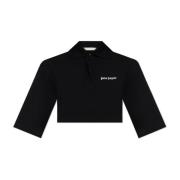 Palm Angels Kort Polo Black, Dam