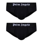 Palm Angels Två-Pack Briefs Black, Herr